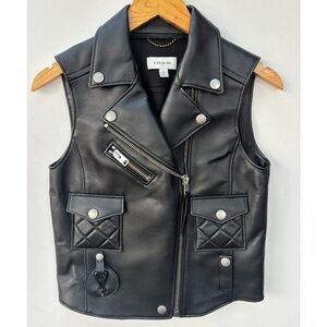 Coach 1941 Leather Biker Vest